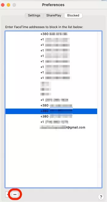 How to unblock contacts on FaceTime screenshot