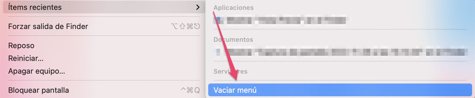 Cómo borrar los elementos recientes en el Finder