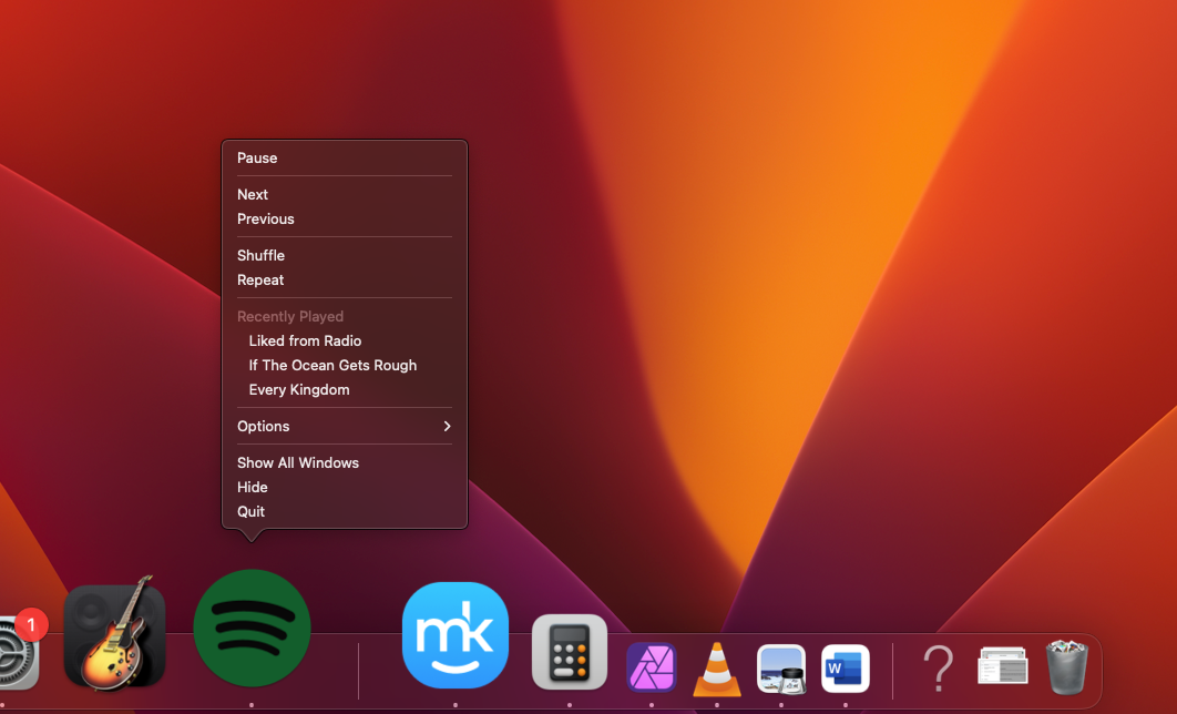 The Dock is a well-known part of macOS, letting you open up your frequently used app in a flash. Right-click Dock icons for more options.