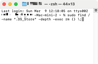 Use Terminal to find and remove .DS_Store files from your Mac. If these configuration files get corrupted, they can cause errors to appear.