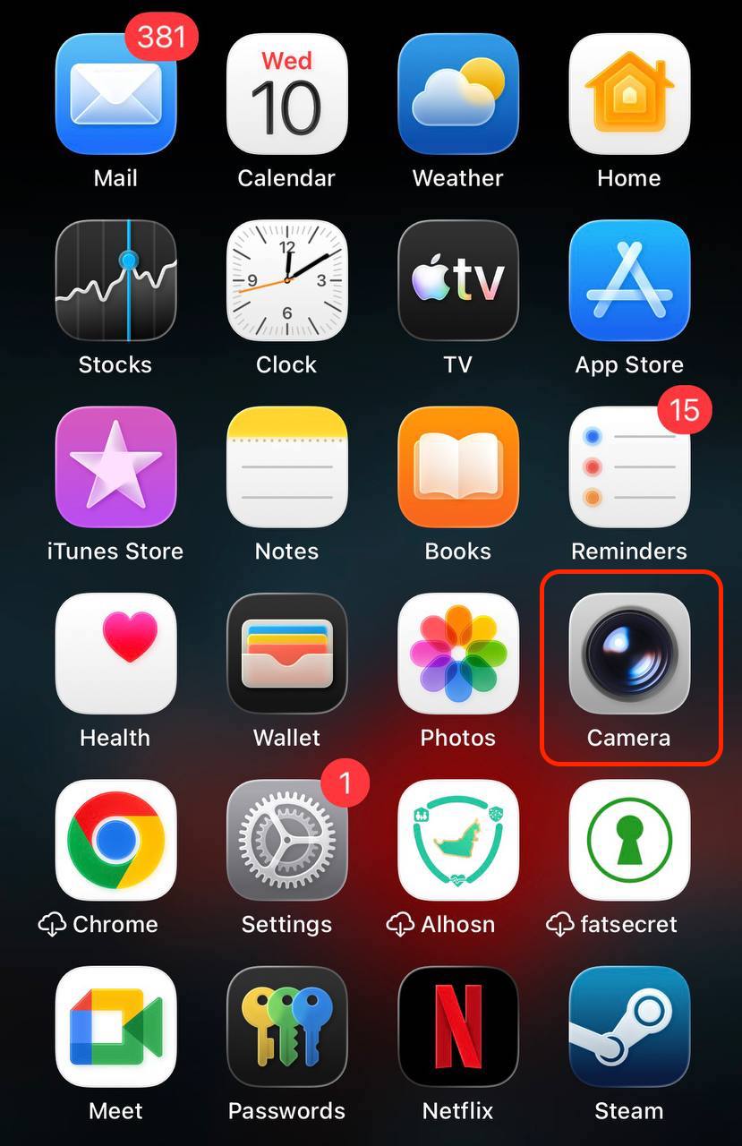 Open the Camera app on your iPhone, point it at the QR code, and tap the link that appears to scan and open the content instantly.