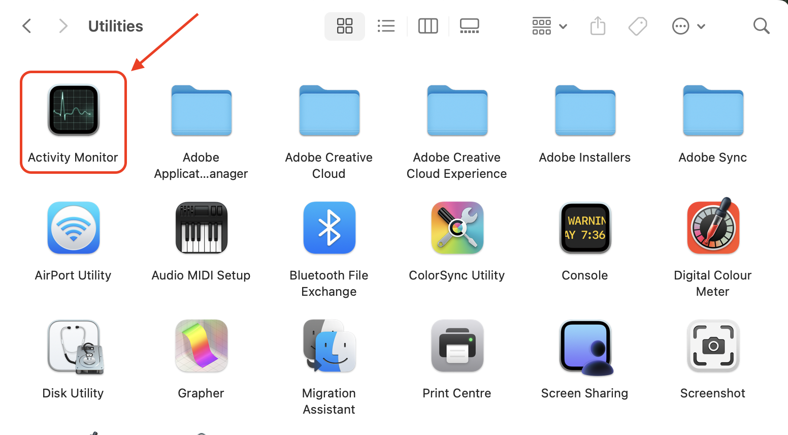 Go to Applications, open the Utilities folder, and launch Activity Monitor to view and manage active processes running on your Mac.