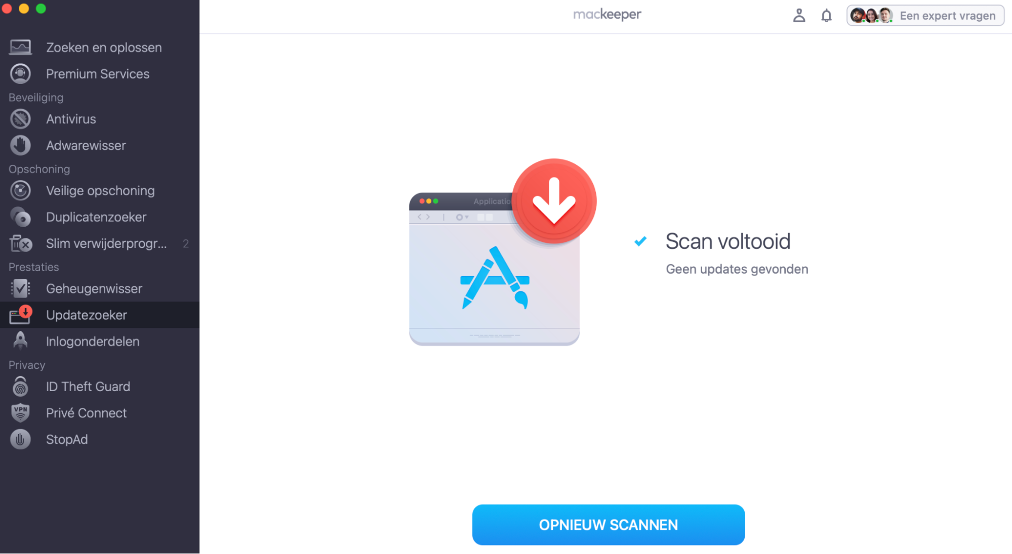 Houd de apps op je Mac up-to-date met de ingebouwde functie van MacKeeper Update Tracker.