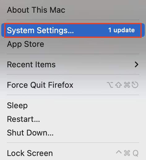 If you're trying to launch Startup Security Utility and having issues, restart your startup disk. Start by opening System Settings from the Apple menu on your Mac. If you're trying to launch Startup Security Utility and having issues, restart your startup disk. Start by opening System Settings from the Apple menu on your Mac.
