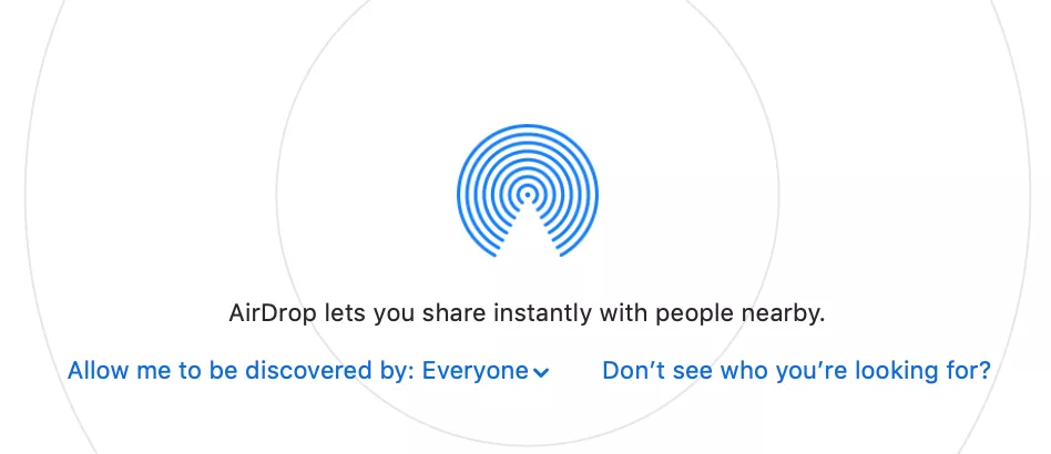airdrop settings on mac