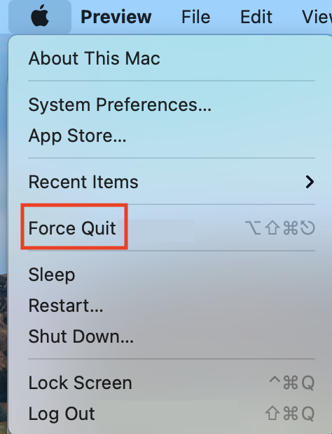 macbook force quit keys