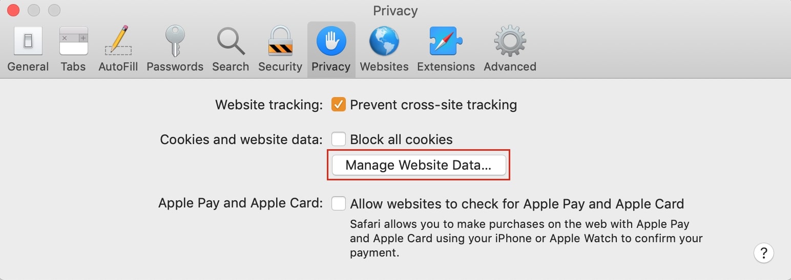 safari privacy preferences