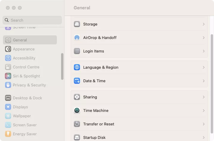 Login Items in macOS settings.