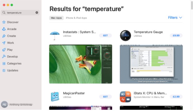 Mac temperature Mac temperature