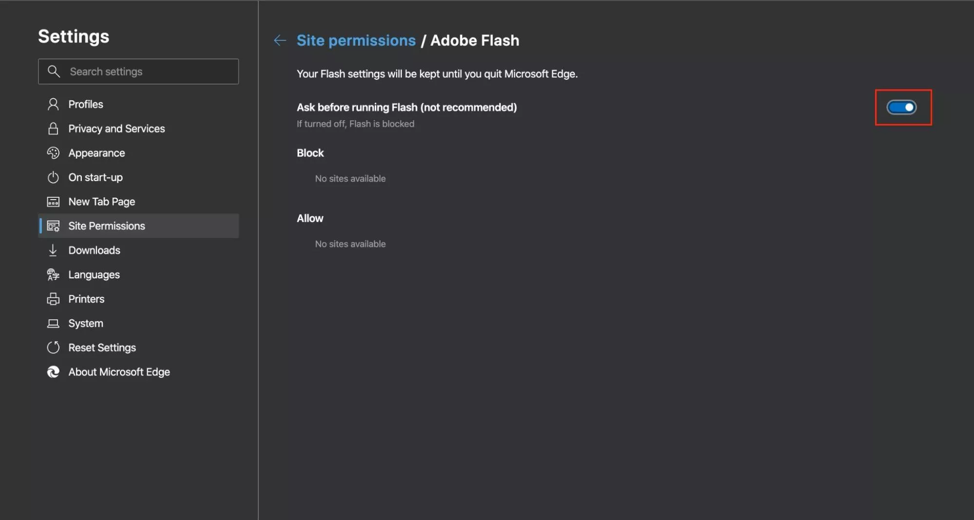 ⇒ How to enable Adobe Flash Player, For all browsers