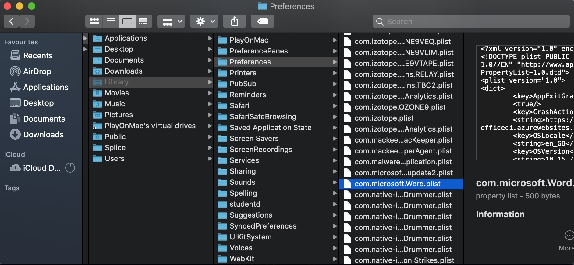Opened folder where you can search for files connected with Office 365 and remove them by right-clicking the file and selecting the Move to Bin option. Opened folder where you can search for files connected with Office 365 and remove them by right-clicking the file and selecting the Move to Bin option.