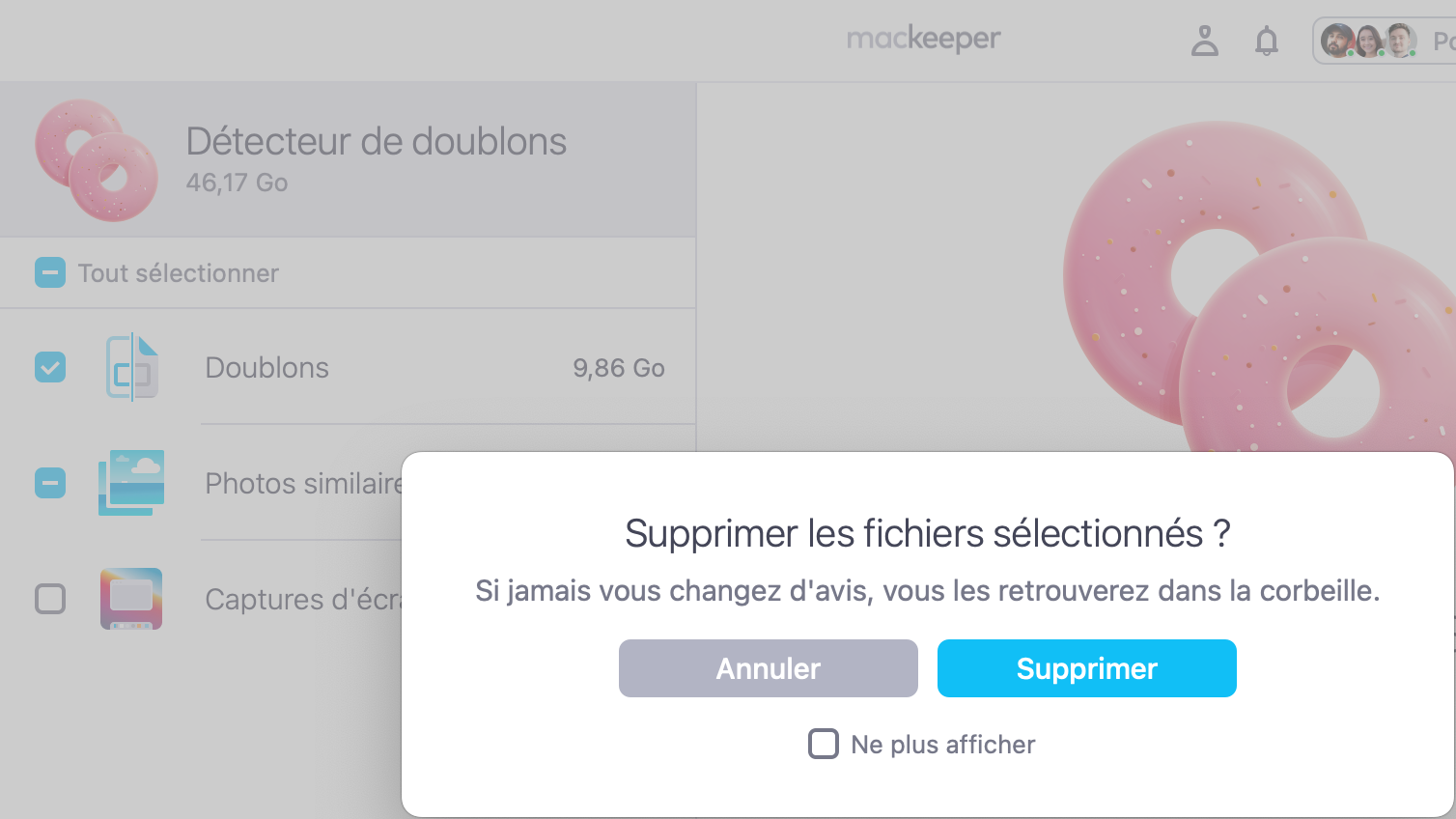 Cliquez sur Supprimer dans la fenêtre qui s'affiche pour confirmer la suppression.
