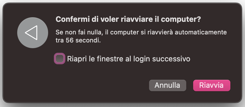 Infine, fai clic sul pulsante Riavvia e attendi che il Mac completi il riavvio. Una volta effettuato l’accesso a macOS, controlla se le prestazioni sono migliorate.