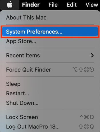 System Preferences on Mac System Preferences on Mac