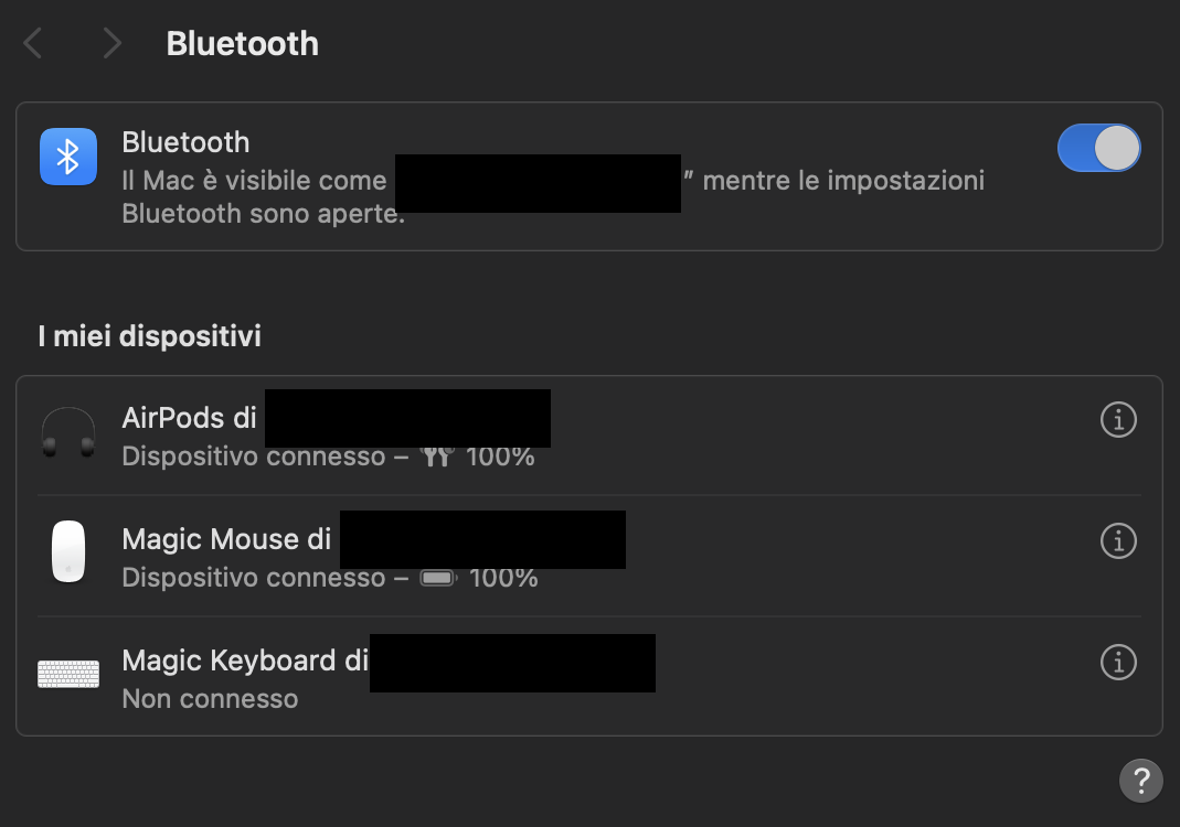 Disattiva e riattiva il Bluetooth per risolvere i problemi del mouse Apple sul tuo Mac. Per farlo, vai su Preferenze di Sistema > Bluetooth e clicca sul pulsante Disattiva/Attiva Bluetooth. Ora ricollega il mouse.