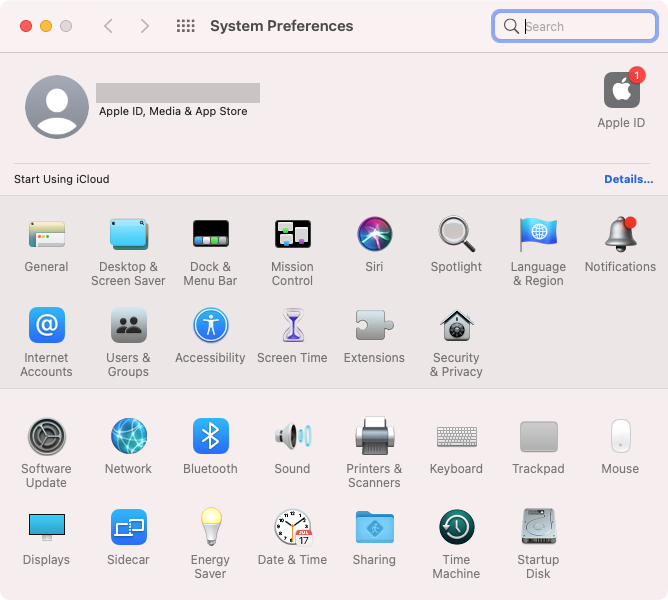 System Preferences window shows you the variety of options to set up your Mac, which is crucial at your first days and anytime you want to bring any changes.