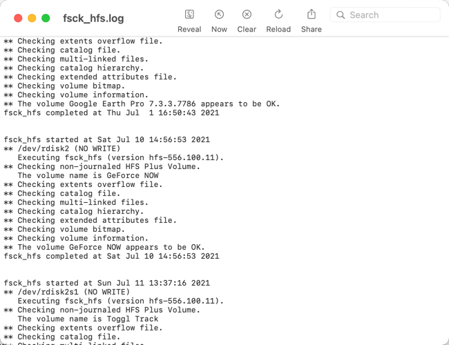 how to clear mac log files