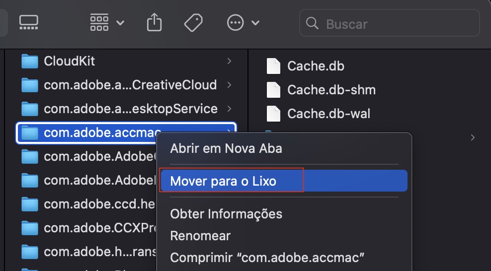 Para limpar o cache de um aplicativo, localize a pasta dele em Caches e, em seguida, envie-a para o Lixo. Por fim, esvazie o Lixo para excluir os dados do seu Mac.
