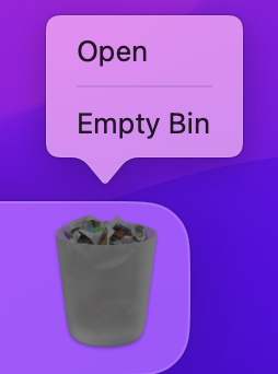 To empty trash after manually moving Honey to your Bin, right-click the Bin icon in your Dock and select Empty Trash. To empty trash after manually moving Honey to your Bin, right-click the Bin icon in your Dock and select Empty Trash.