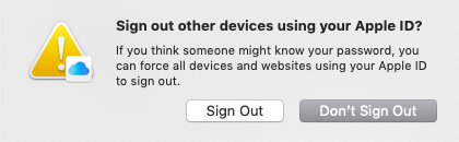 sign out other devices using your apple id window sign out other devices using your apple id window