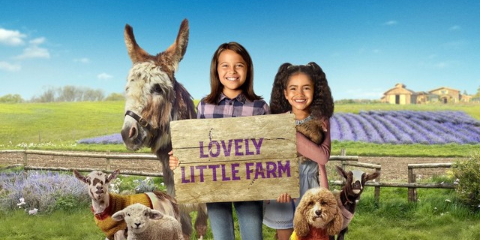 two little girls happily posing with a sign that reads two little girls happily posing with a sign that reads