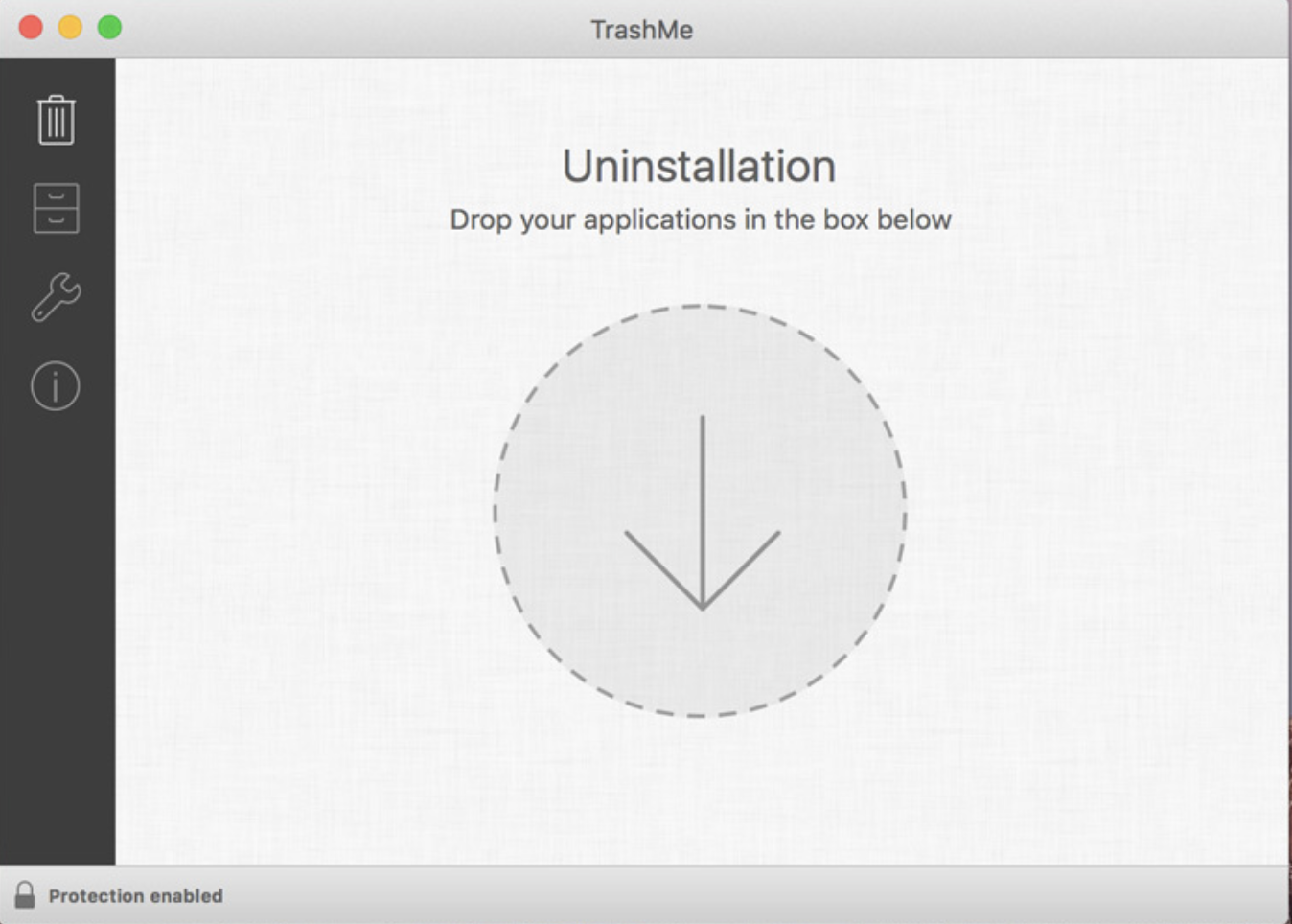 TrashMe Uninstaller es una aplicación de limpieza de Mac fácil de usar que puede eliminar fácilmente los archivos y aplicaciones que desees de tu dispositivo Macintosh. Aunque la interfaz de usuario es básica, es fácil de usar y puede ayudarte a limpiar tu Mac de manera eficiente para liberar memoria RAM y espacio en disco vitales.