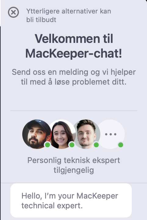 Start en nettbasert chat med en av ekspertene våre for å få anbefalinger om hvordan du oppdaterer Macen din.