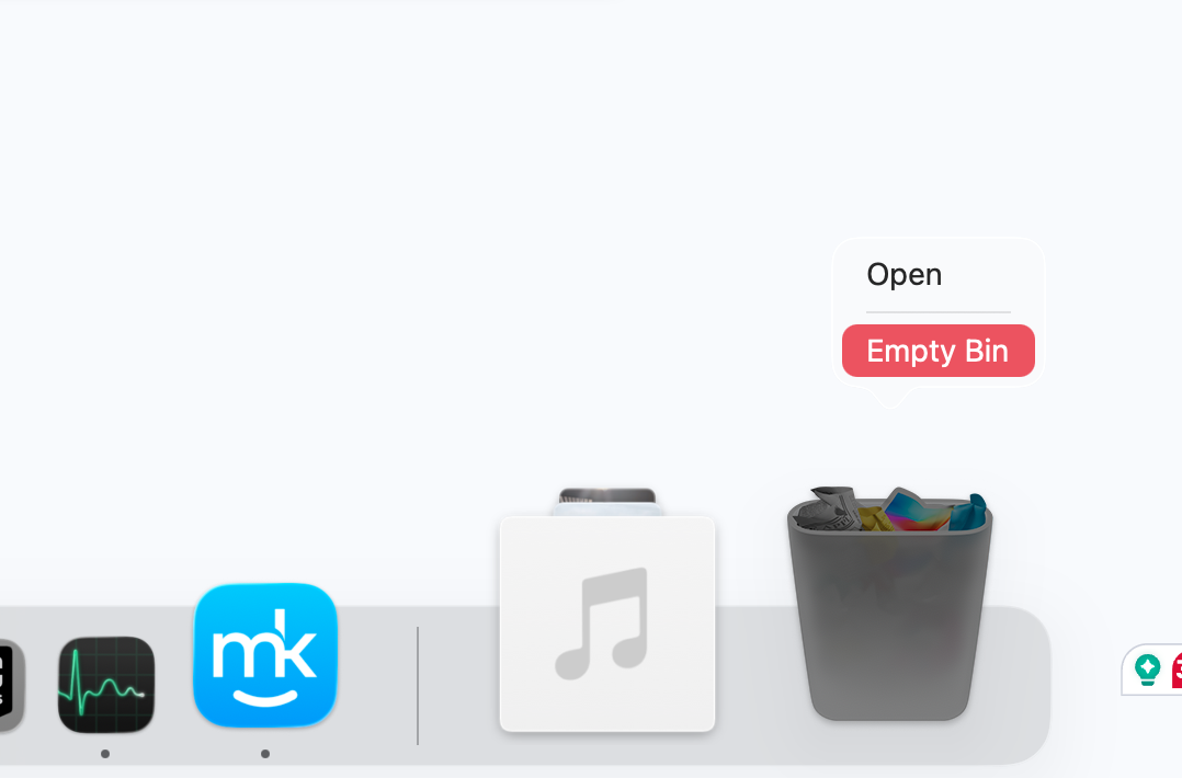Whenever you send anything to your Trash, it's important to remember it's not actually erased until you empty the Trash. Right-click the Trash icon in your Dock, then select 'Empty Trash' or 'Empty Bin', depending on what region you're in.