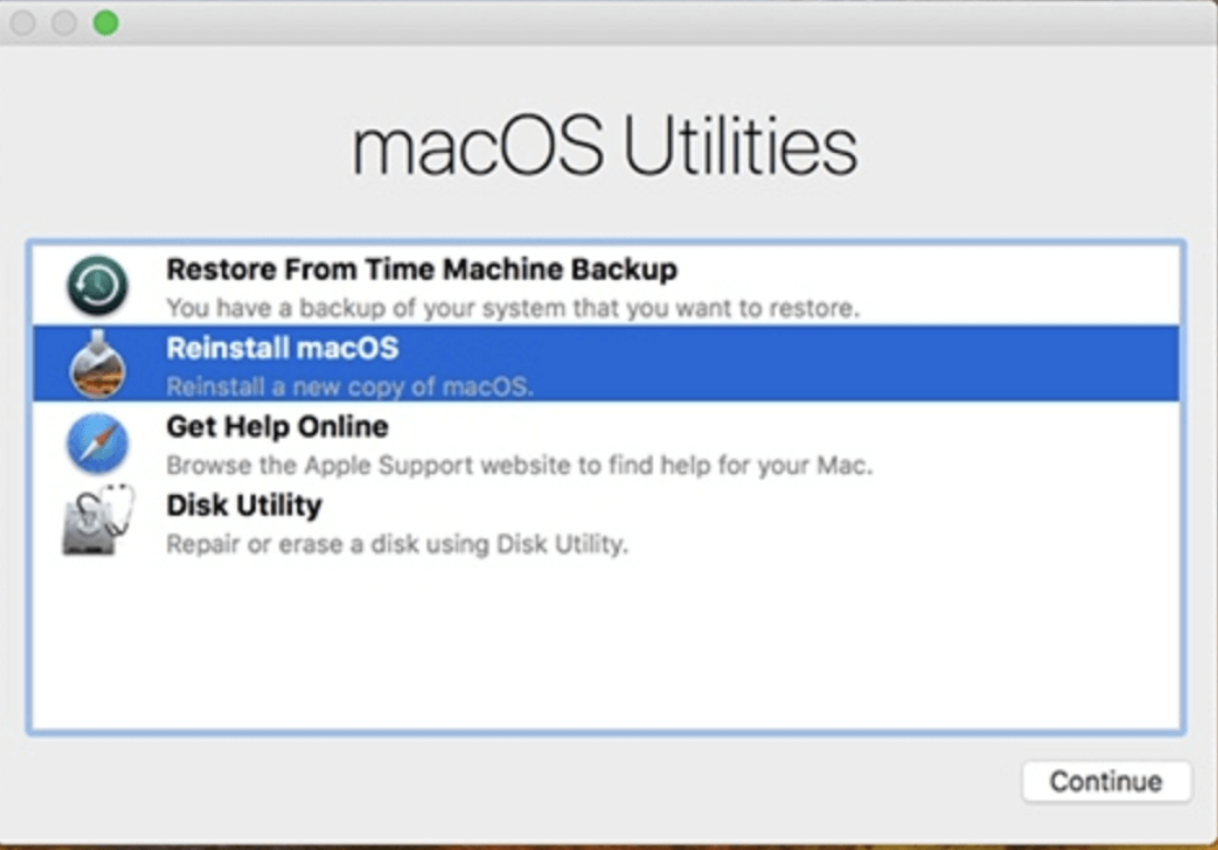 Afterwards, head back to the macOS Utilities window and now select Reinstall macOS. You’ll be able to follow the on-screen instructions as they guide you through the final stages of reinstalling the new OS software to help resolve any potential issues with your trackpad clicker or external mouse.