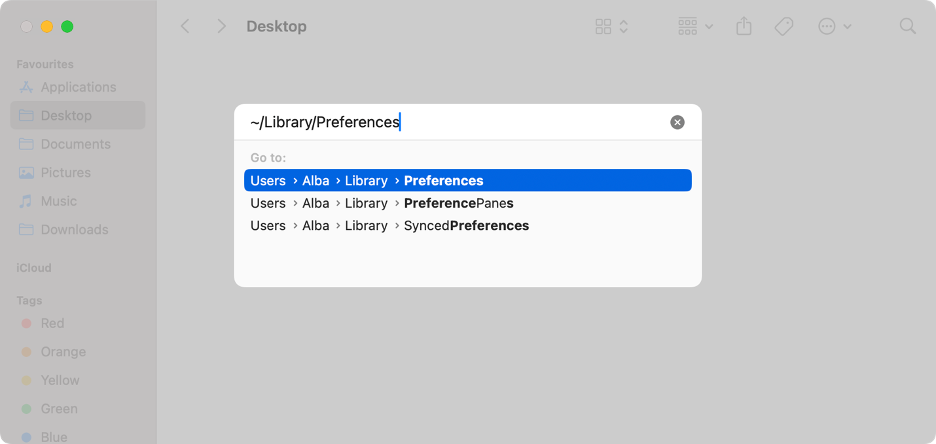 To access AppData folder on a Mac, type in ~/Library/Preferences.