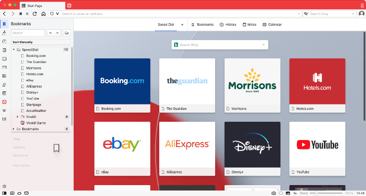 Para nuestro último navegador, tenemos Vivaldi. Se trata de un nuevo navegador que se está ganando la reputación de convertirse rápidamente en el favorito de los usuarios de MacBook por su gran cantidad de opciones de personalización y su fuerte enfoque en proteger a los usuarios de actividades maliciosas en línea.