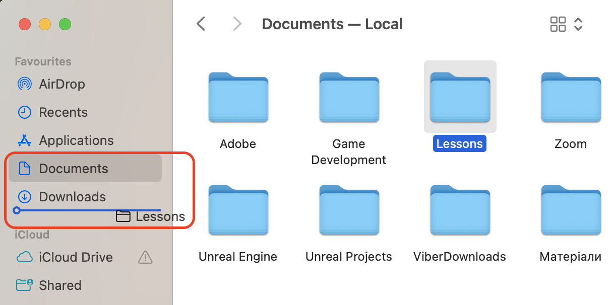 Open Finder, locate the folder or drive you want, drag it to the Finder sidebar, and release it to add it as a shortcut.