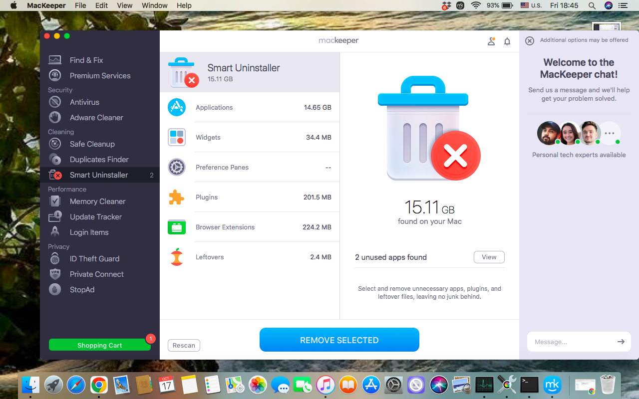 When the MacKeeper scan is completed, choose the files you want to delete, and click Remove Selected to get rid of them quickly and safely. When the MacKeeper scan is completed, choose the files you want to delete, and click Remove Selected to get rid of them quickly and safely.