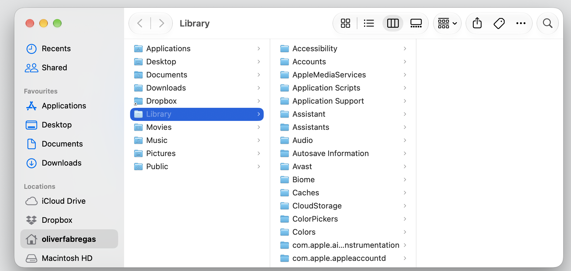 Hidden ~/Library folder open in Finder column view on an Apple computer, where you browse subfolders for Tor Browser support files to remove. Hidden ~/Library folder open in Finder column view on an Apple computer, where you browse subfolders for Tor Browser support files to remove.