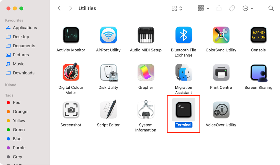 To properly uninstall a VPN app, launch Terminal on your Mac.