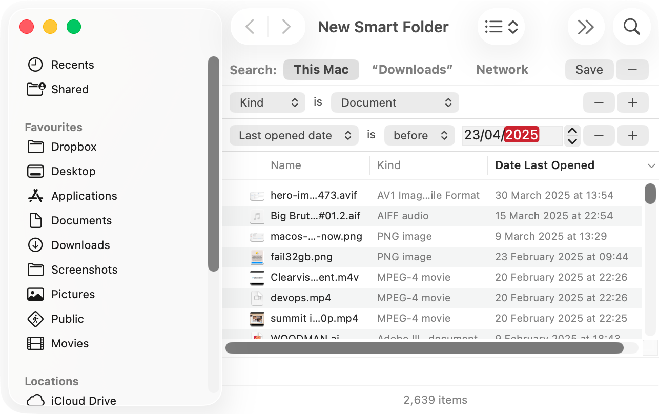 If you create Smart Folders on your Mac, you can easily sort out what's in your Downloads folder. That makes it simple to find files that you no longer need, which you can safely delete.