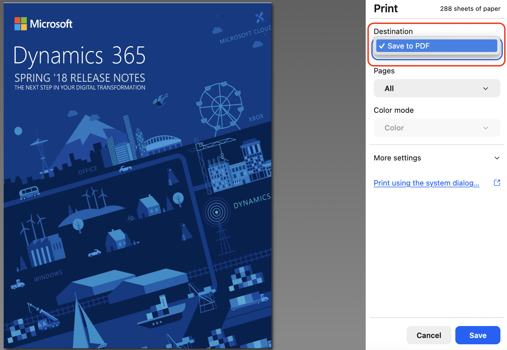 Click the print icon in the Firefox toolbar and select Save to PDF as the destination to generate a new unlocked copy of the document.