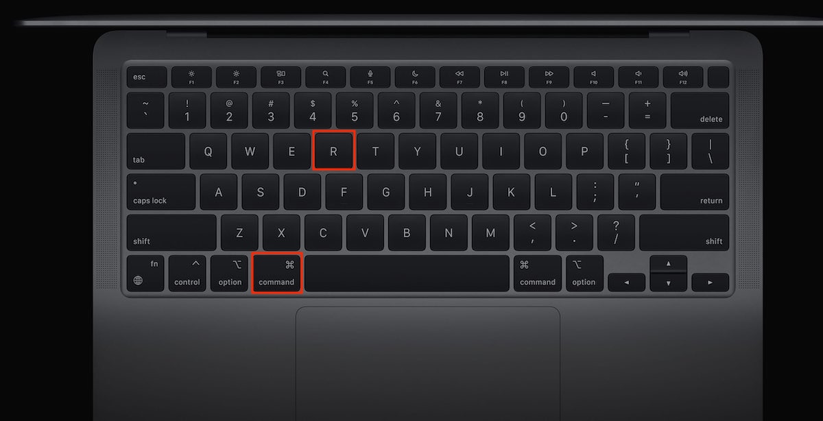 The Command and R keys on the Mac keyboard. Press and hold these keys immediately after restarting to enter Recovery mode and fix no startup disk errors.