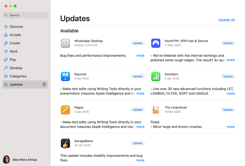 To make sure the app that’s causing the 10661 error is up to date, click the Update button next to it.