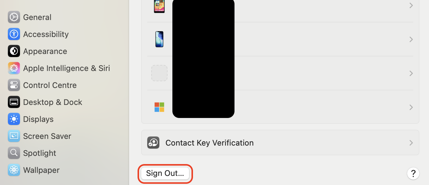 In Mac Sequoia, navigate to iCloud settings on your Mac, find your Apple Account at the top of the panel, and click Sign Out to deactivate it before downgrading.