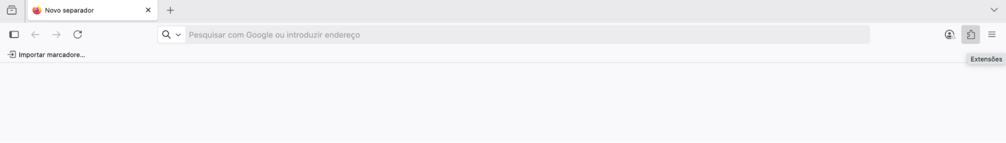 Para apagar uma extensão do Firefox, comece por clicar no ícone de peça de puzzle no canto superior direito e selecione Gerir Extensões.