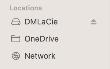When you plug your microSD card adapter into your computer, you can find your GoPro SD card on your Mac in Finder. Go to Locations and you should find it here.