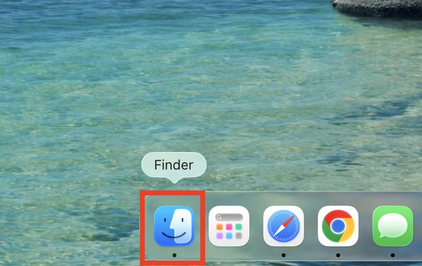The Finder icon in the Dock on Mac. When iOS files are taking up too much space on your Mac, you can use finder to delete backup data from the macOS Library folder.