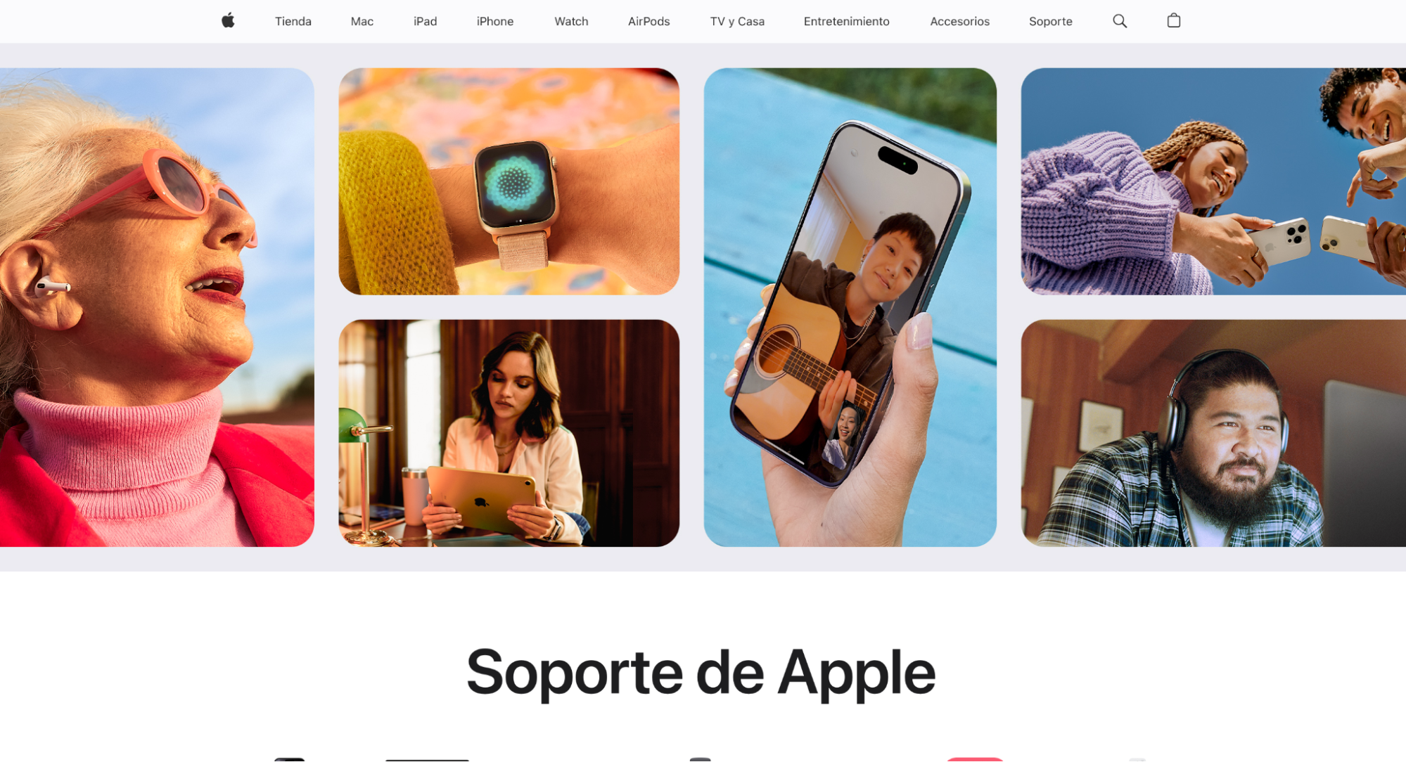 safari > página de soporte de apple
