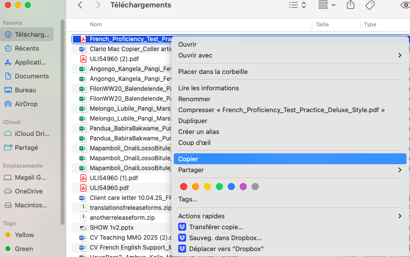 L'une des méthodes les plus simples pour copier coller sur un Mac est d'utiliser la souris. Commencez par cliquer avec le bouton droit de la souris sur l'élément et sélectionnez Copier. L'une des méthodes les plus simples pour copier coller sur un Mac est d'utiliser la souris. Commencez par cliquer avec le bouton droit de la souris sur l'élément et sélectionnez Copier.