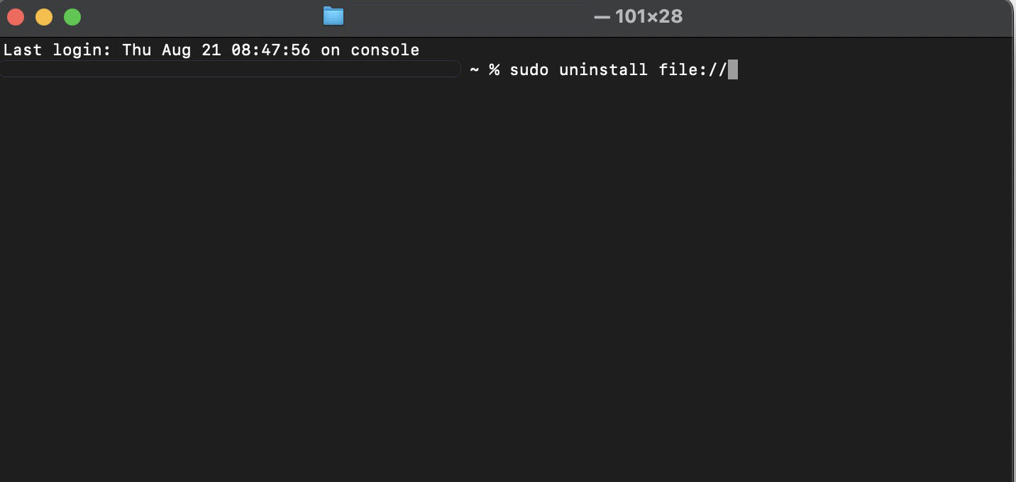 Um comando para desinstalar aplicativos no Terminal do Mac. Você pode usá-lo para remover qualquer aplicativo que não queira mais no seu computador.