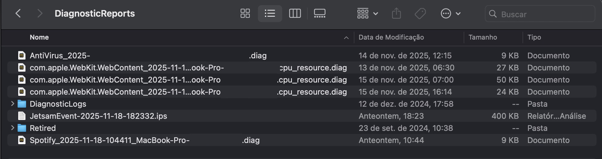 Se você vir um arquivo Kernel .panic no seu Mac, dê um clique duplo nele. Após isso, você acessará o Console e poderá determinar o problema que precisa ser corrigido. Se não encontrar esse arquivo, é porque você não teve um kernel panic.