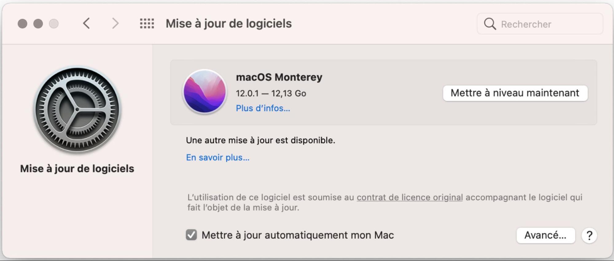 Pour résoudre les problèmes liés au partage de fichiers Mac sous Monterey, vérifiez si une mise à jour logicielle est disponible sur le Mac. Vous pouvez le vérifier dans Préférences système > Mises à jour logicielles.