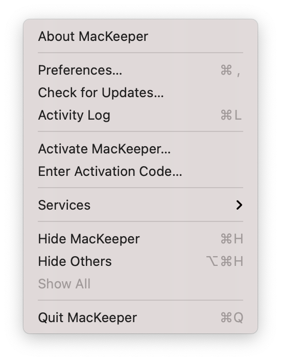 The MacKeeper app now has a more varied check for updates. Click on Check for updates on the MacKeeper menu to start implementing them.