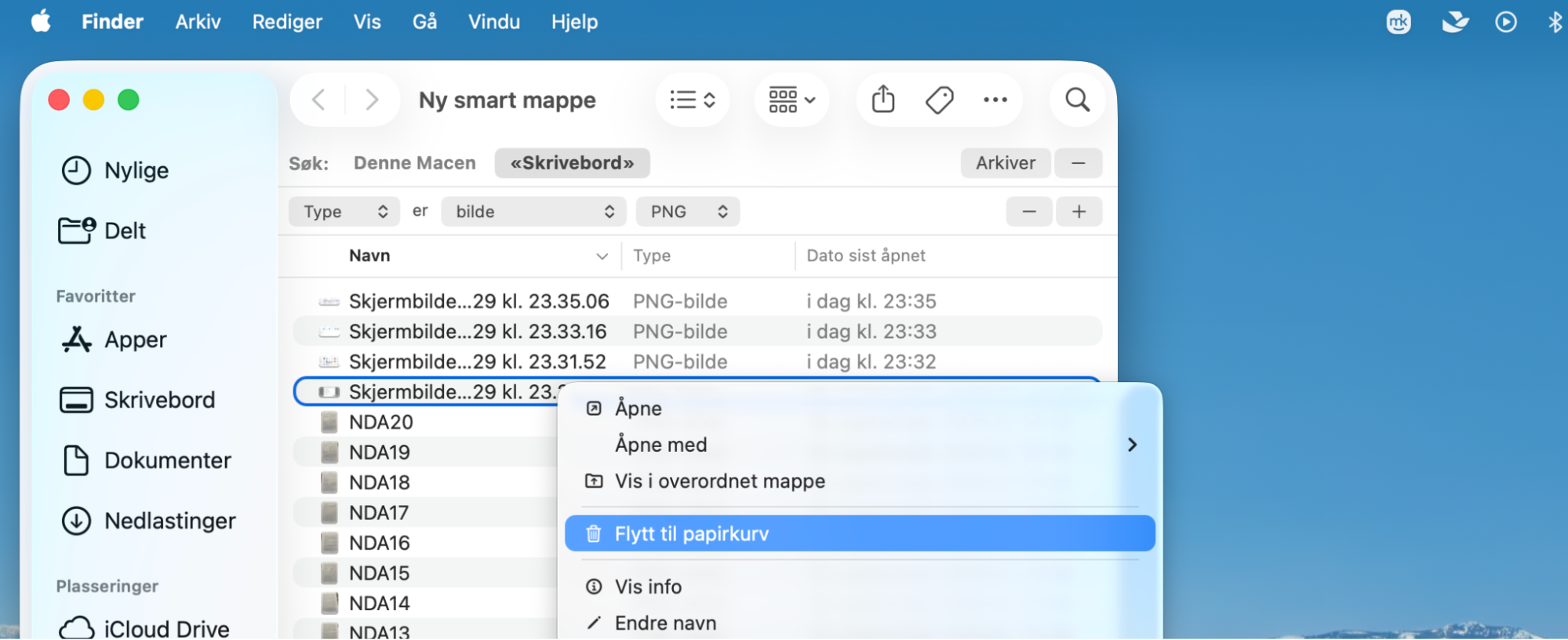 En smart mappe inne i Finder på Mac, som du kan bruke til å finne duplikatfiler. Slett alle duplikater for å frigjøre plass på Mac.